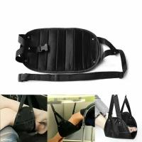 NYXIA Hamaca Portátil Para Viaje Silla De Pies De Avión Oficina Hogar Exterior Muebles De Comodidad Essentials De Viaje Material De Nylon Negro - details 4