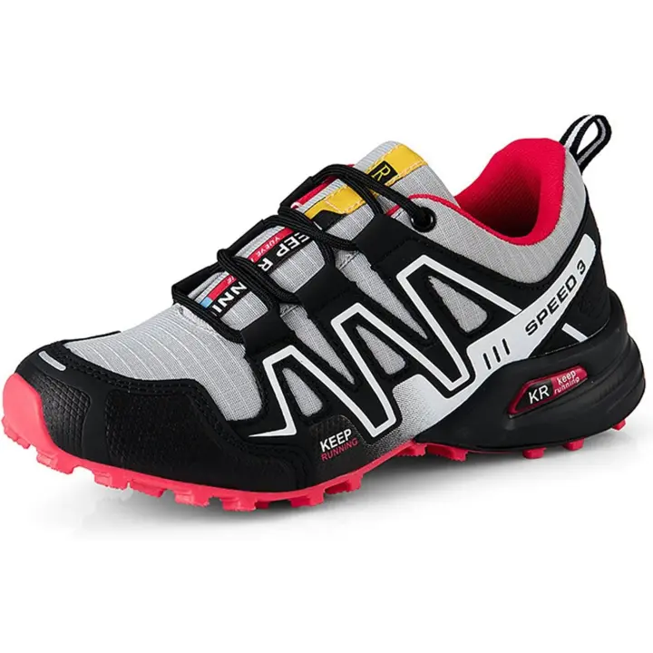 Zapatos de senderismo para mujer, impermeables, zapatillas de senderismo, zapatos de trekking, senderismo, correr, camping, antideslizantes, transpirables, cómodos, ligeros - 1