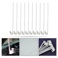 10pcs Marco De Bandera Para Vehículo Plástico Poles De Ventana De Coche Sin Banderas Blanco Accesorios Para Automóvil - details 5