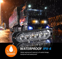 Luz De Advertencia Estroboscópica Con 6 LEDs Para Coche Y Camión 12V 24V Luz De Emergencia Intermitente Universal Para Camiones Y Camiones Remolques Lámpara De Tráfico - details 4