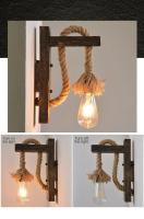 Sconce De Pared Vintage Industrial Luz Rustica En Madera Y Metal Para Interior Estilo Farmhouse Para Comedor - details 3