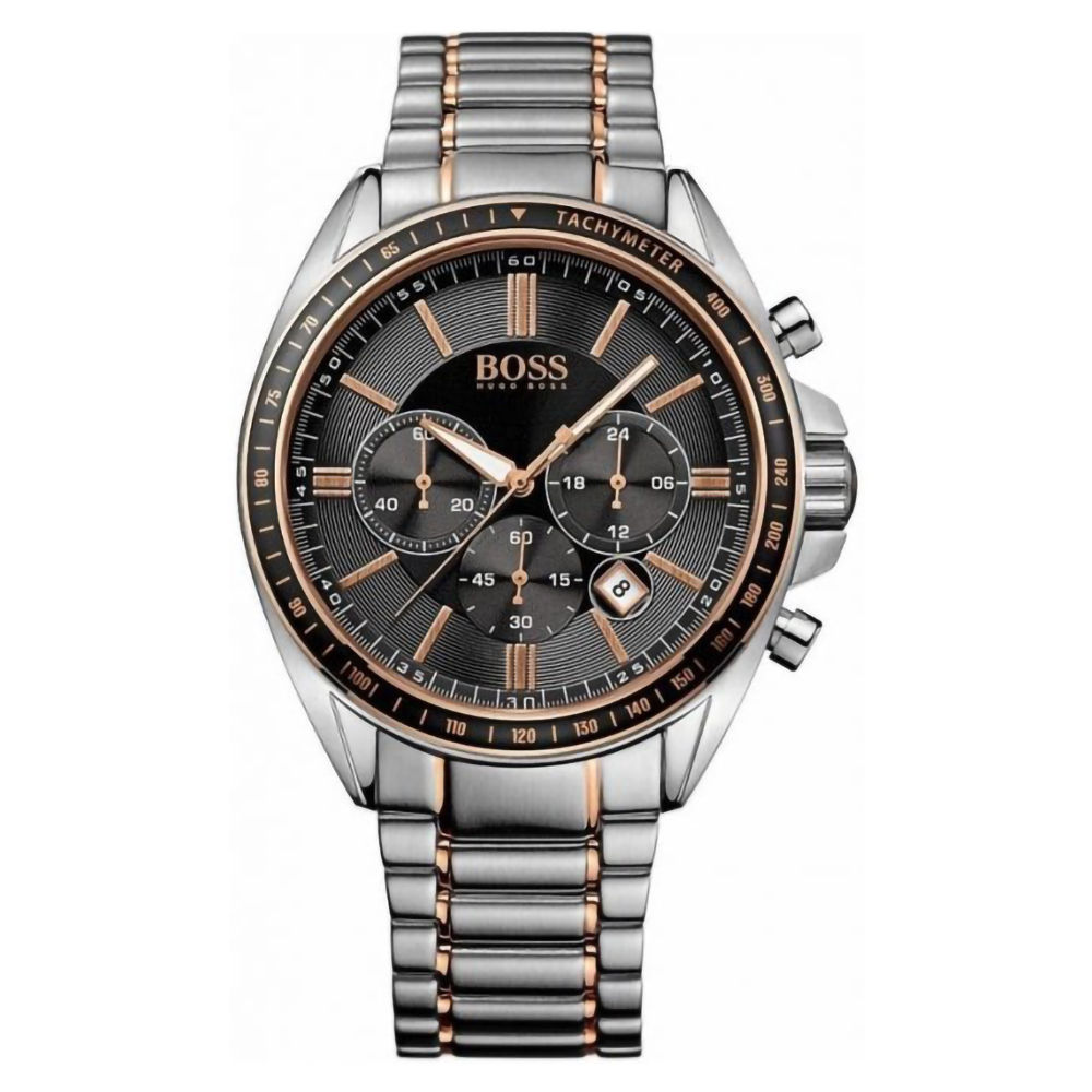 Reloj de Hombre HUGO BOSS 1513094, Esfera Negro de 44 MM + Caja de Regalo Elegante