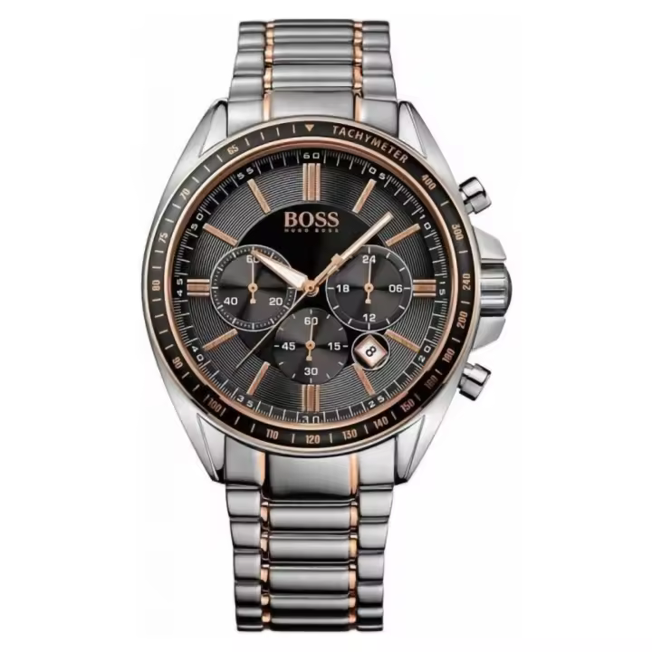 Reloj de Hombre HUGO BOSS 1513094, Esfera Negro de 44 MM + Caja de Regalo Elegante - 1
