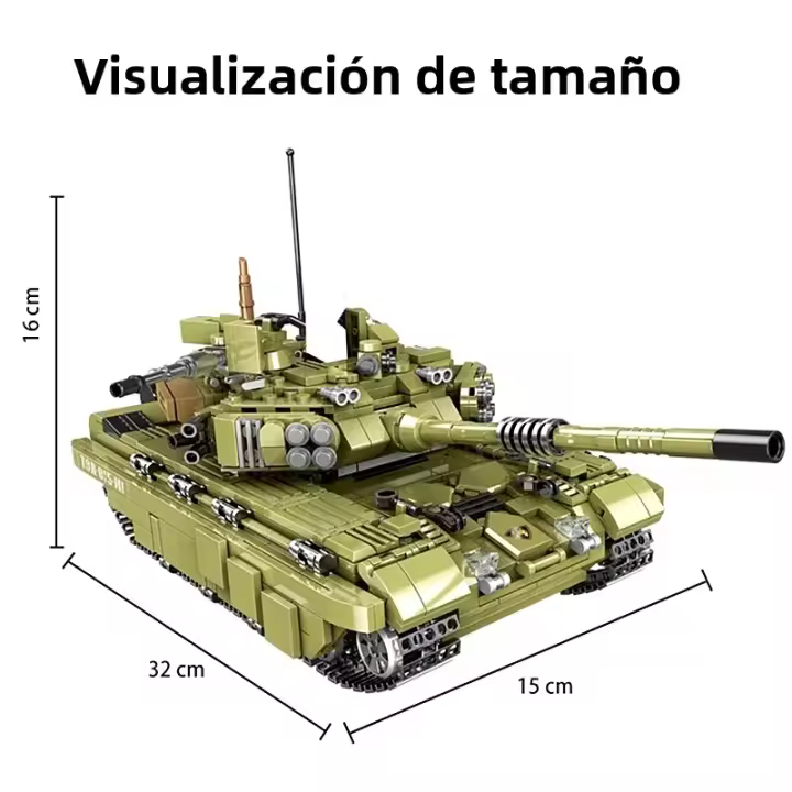 Bloques De Construcción TANQUE MILITAR TECNICO CIUDAD 1386 Piezas Modelo Escorpión Tigre WW2 Juguete Para Niños Con Instrucciones - 1