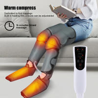 Masajeador De Pies Y Piernas Con Control Remoto Para Circulación Y Relajación Máquina De Compresión De Aire Para Edema Y Hinchazón Tamaño Con Control Remoto Material De Tela De Nylon Color Negro - details 4