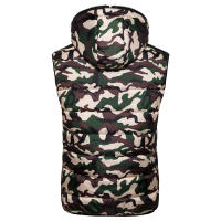 Otoño e Invierno nueva moda Chaqueta de algodón color camuflaje chaleco de talla grande para hombre Chaqueta de algodón bordada para hombre - details 2