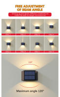 Lámpara De Pared Solar LED Impermeable 5W Ajustable Para Iluminación Hacia Arriba Y Abajo Decoración Para Porche Y Patio Material ABS - details 3