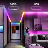 Tira De Luces LED RGBIC 20M Con Sincronización De Música Bluetooth Luces Inteligentes Para TV Decoración De Habitación SMD5050 5V - details 11