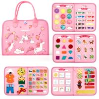Tabla de Actividades Montessori para niños Pequeños, Libro de Juegos Educativos preescolares Integrales, ideal para Viajes en Avión y Automóvil, Gift de cumpleaños, rose color - details 0