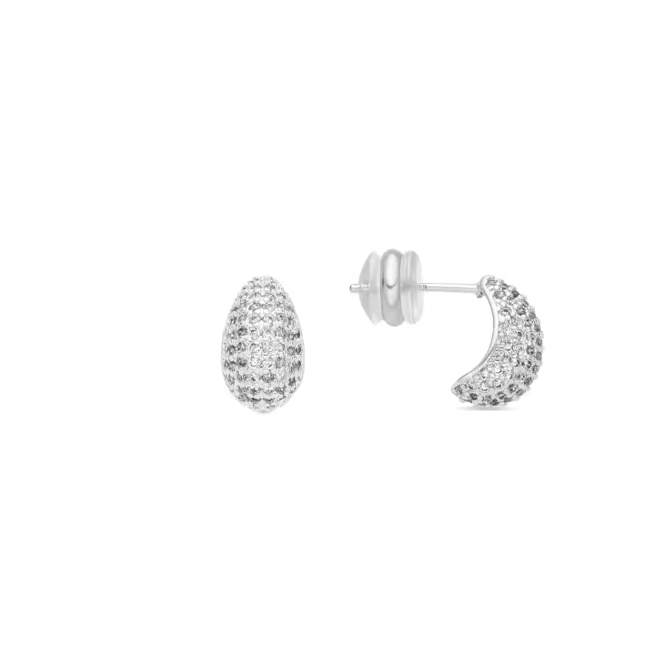 Pendientes Luxenter acabado plata y Circonita Brillante - Kincon - 1