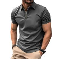 Camisa Polo Hombre Manga Corta Cierre De Cremallera Ligera Para Verano Moda Casual Deporte Jogger Tops Grandes - details 6