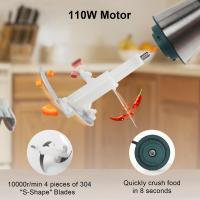 Picadora de carne Eléctrica, picadora de Alimentosmultitifción de 2 velvidades con contenedor y Cuchillas de Maple inoxidable de 3 litros, batidora picadora de verduras Manual de 110 W, para - details 1