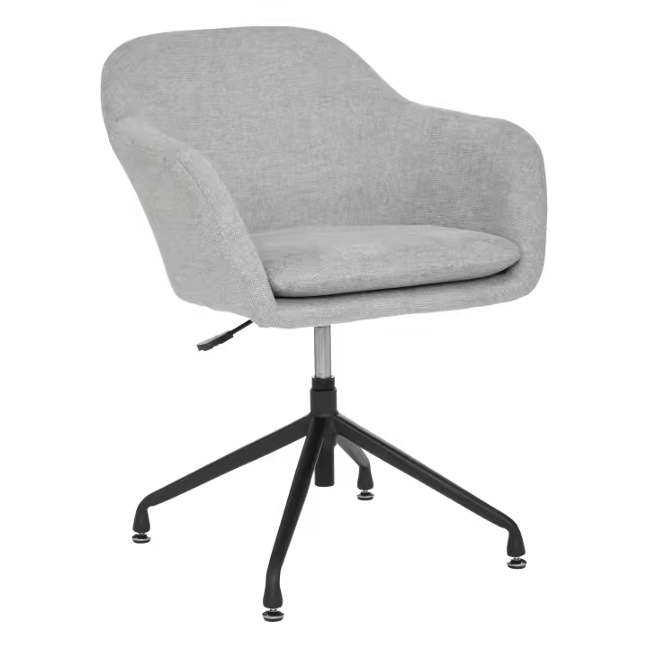 Atmosphera Sillón Giratorio Gris para Oficina en Hierro y Madera - 1