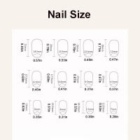 Kit De Uñas Postizas De Presión Para Mujeres Y Niñas 24 Piezas Juego De Uñas Postizas Cortas Cuadradas Con Diseño De Flores Geométricas Y Brillo Moda Oficina - details 74