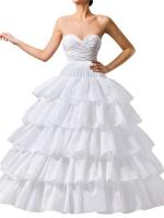 Crinolina Para Mujer Con 4 Aros Y 5 Capas De Volante Suelta Bajo Para Vestido De Baile Y Boda Material De Poliéster - details 0