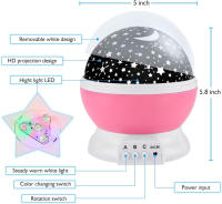 Niños Luz Nebulosa Estrella proyector LED de color changing USB/Bathería Bebé Niña Niños Noche Romántica lámpara - details 13