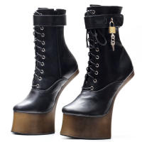 Botas De Plataforma Con Tacón Alto De 7 Pulgadas JIALUOWEI Para Mujer Ponyplay Ankle Bootfetish Talla 36-46 Envío Rápido - details 6