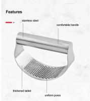 Prensa De Ajo Manual De Acero Inoxidable Triturador Multifuncional Para Ajo Y Jengibre Gadgets De Cocina Resistentes Al Desgaste - details 1