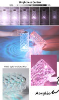Lámpara De Mesa Recargable Con 16 Colores RGB LED Tocador De Cristal Toque Cambio De Color Para Decoración De Navidad Y Dormitorio - details 2