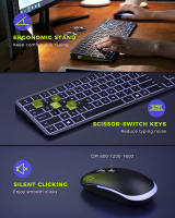 Teclado Y Ratón Inalámbricos Con Iluminación Backlit 2.4G USB Silencioso Teclado Y Ratón Recargable Set De Teclado Y Ratón Slim De Tamaño Completo - details 4