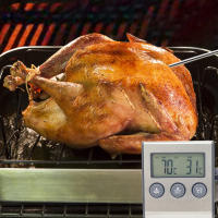Termómetro Digital Para Cocina Con Púa Para Carne Y Horno BBQ Asador Función Timer Medidor De Temperatura Para Cocinar - details 1