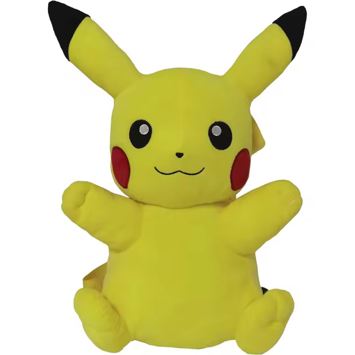Pokemon Mochila Peluche Pikachu Amarilla 3D 35x23x15 Cm - 1