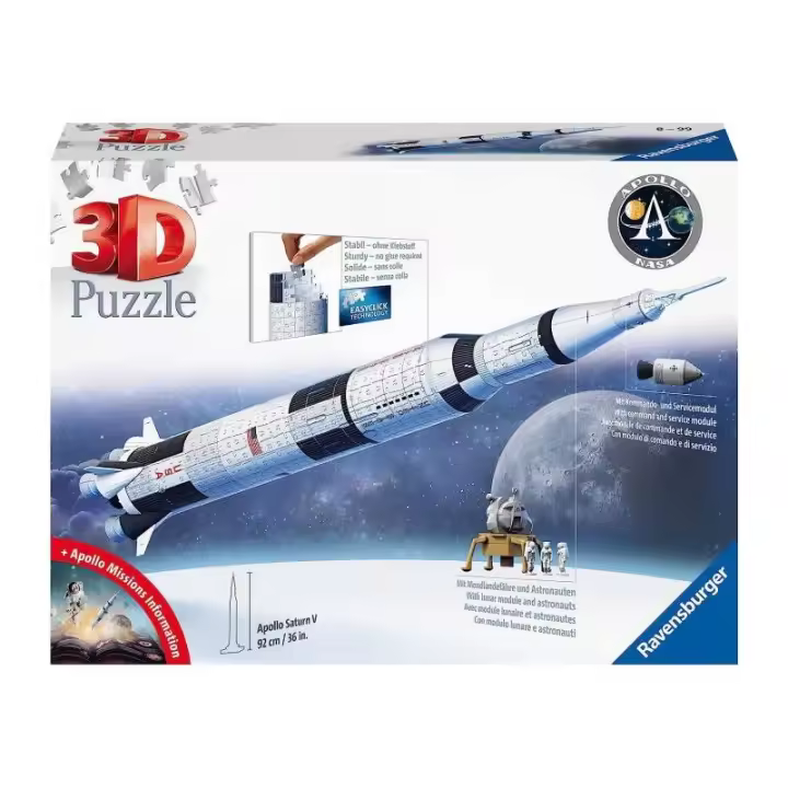 PUZZLE 3D APOLLO SATURN V ROCKET 440 PIEZAS DE RAVENSBURGER - 1