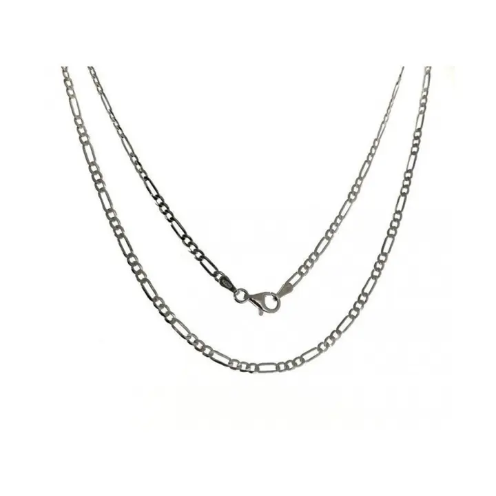Inmaculada Romero Cadena Plata Ley 925m Alternada 3x1 Largo 45 Cm Ancho 2.5 Mm - 1