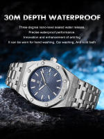 Reloj De Cuarzo Para Hombre PAAZOMU Lujo Cuadrado Resistente Al Agua Con Luminiscencia Fecha Acero Inoxidable Calendario Completo Estilo De Negocios - details 5