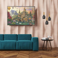Rompecabezas De Láminas Adulto 1000 Piezas Mini Jigsaw Puzzle Swan Castle Paisaje Beautiful Stress Reducing Juguetes Regalos De Navidad - details 5