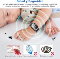 Pulsera repelente de mosquitos, reloj antimosquitos recargable por USB ultrasónico resistente al agua, pantalla de reloj - details 3
