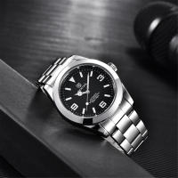 Reloj Mecánico Automático Para Hombre BENYAR 2024 Deportivo Y De Negocios Resistente Al Agua 50M Con Marcadores Numerales Arábigos Y Calendario Completo - details 2