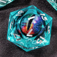 Juego De Dados DND Líquido Núcleo D&D Resina Fronteriza Para Juego De Rol RPG D20 D12 D10 D8 D6 D4 Borde Fino Dados De Dragón Y Sótano - details 25