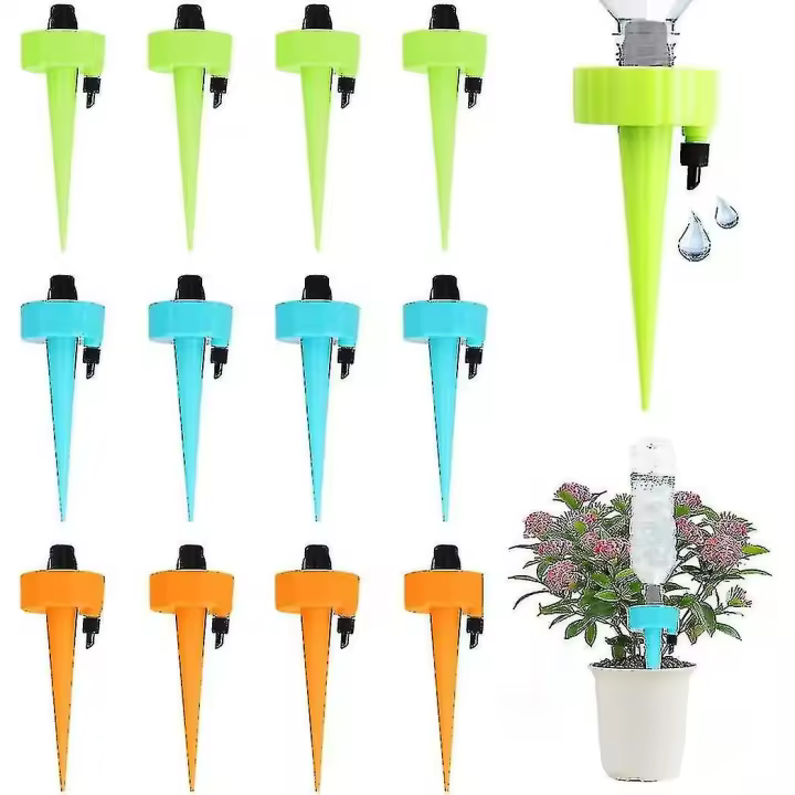 12 Unidades DE SISTEMA DE Riego Automático para plantas en Maquis, Riego de Flores, Sistema de Riego ajustable para Flores o verduras Shibaod - 1