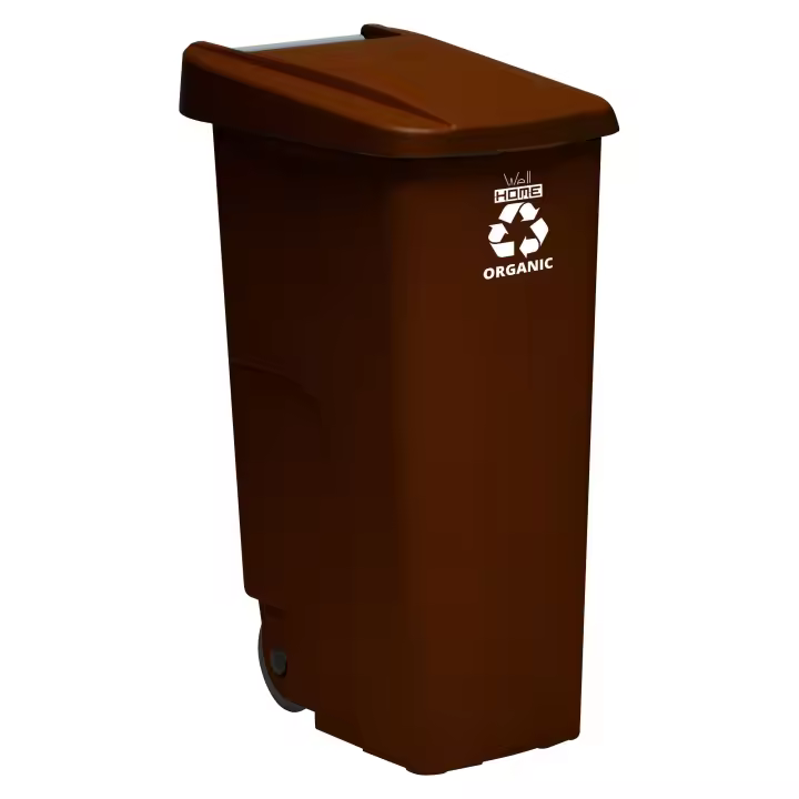 Prosperplast Contenedor Wellhome Reciclo 110L Cerrado con Tapa y Ruedas - 1