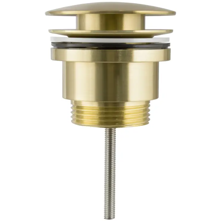 VALAZ Valvula click clack para lavabo o bide redondo dorado cepillado - 1