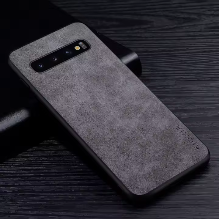 Funda De Cuero PU Premium Para Samsung Galaxy S10 Plus Lite S10E Resistente a Arañazos Color Sólida Cubierta Para Samsung Galaxy 10 5G - 1