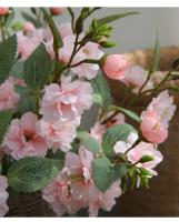 Arreglo De Flores Artificiales De Cerezo Para Boda Decoración De Mesa En Casa Estilo Bouquet De Flores De Seda Blanco Champán Rosa Claro Rosa - details 9