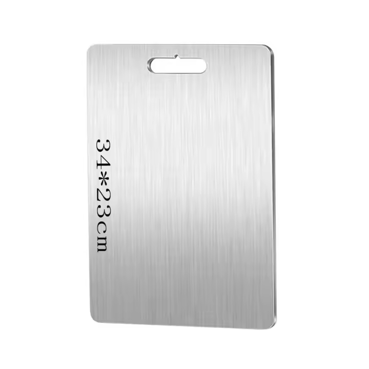 Titanium Cutting Board, 2 Piezas Tabla de Cortar de Titanio, con Almohadilla de silicona antideslizante, Garantizar el Sabor  de Los Ingredientes (34 * 23cm+25 * 15cm) - 1