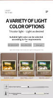 Pintura Iluminada Moderna Y Minimalista Para Dormitorio Luz Nocturna Creativa Tres Colores Ajustables Decoración De Mesa Alumbrado - details 5