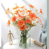 Rama De Flores Artificiales Amarillas Margarita Para Decoración De Fiesta Boda Hotel Jardín Accesorios De Flores Sintéticas Para DIY - details 12