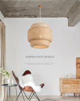 Lámpara Colgante De Bambú Estilo Chino Tejida a Mano Para Decoración De Hogar Y Restaurante 18/19/30cm Iluminación Pendente - details 0