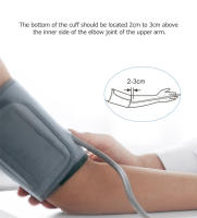Basic Tensiómetro de Brazo digital, medición precisa de la presión arterial y el pulso,Tensiómetro de brazo digital con control de ajuste del manguito,  22-32 cm, 2X99 memoria Adecuado para uso doméstico: Type-C Charging o batería enchufable(Blanco) - details 2
