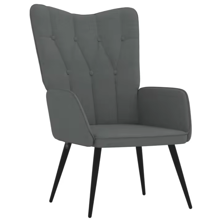 Sillón de relax de tela Gris claro, Gris oscuro, Crema Sillon Dormitorio Sillon Comodos Silla Relax Sillón Sofá - 1