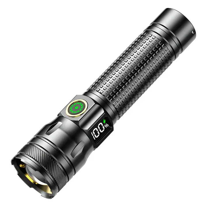 Linterna pequeña y potente, increíble linterna LED, recargable, con zoom, linterna táctica impermeable para emergencias de campamento - 1