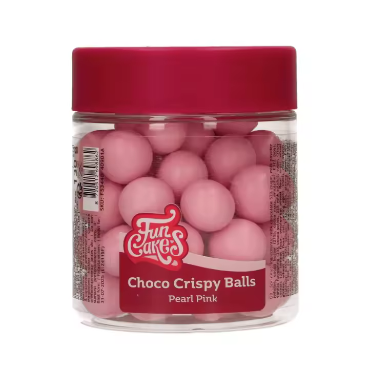 Bolas Crujientes De Chocolate Funcakes - Pearl Pink (130 G) - 1