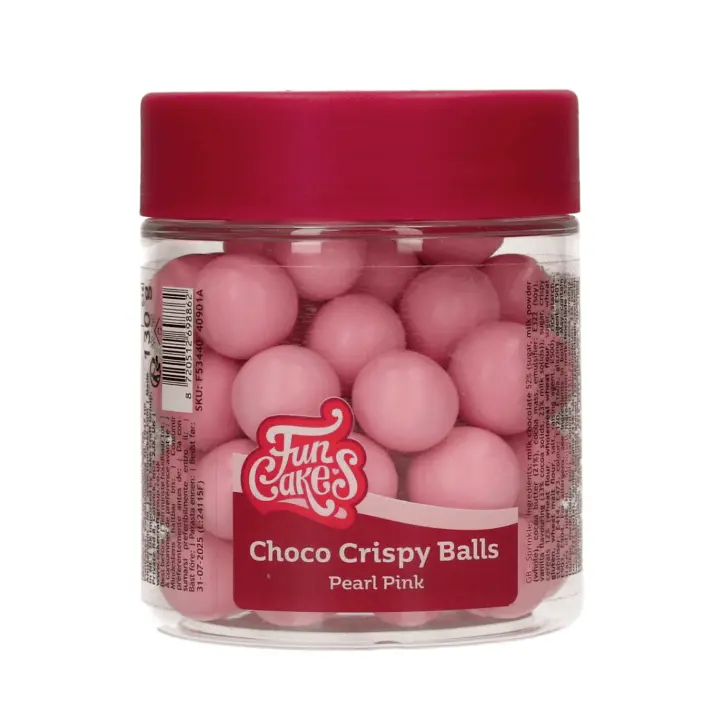 Bolas Crujientes De Chocolate Funcakes - Pearl Pink (130 G) - 1