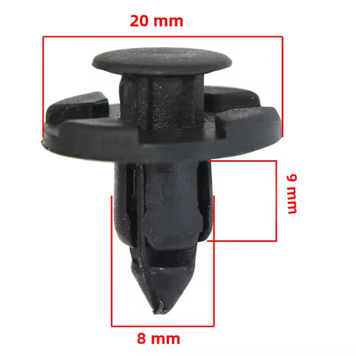 Set De 50 Piezas De Retenci\u00f3n De Clavija De Plástico Para Parachoques Y Faros De Automóvil Tama\u00f1o 8mm Universal Para Todas Las Marcas De Coches - 1