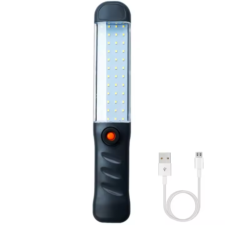 Lámpara De Trabajo LED COB Manillar Portátil Con Gancho Magnético Recargable USB Luz De Fosa Para Camping Y Reparación De Talleres - 1
