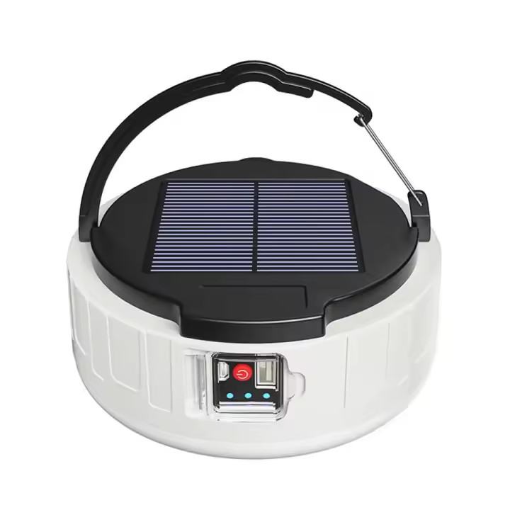 Interior con Carga Solar para acampar, lámpara recargable de camping, Luz LED con Banco de Energía de Emergencia Para cargar Móvil - 1